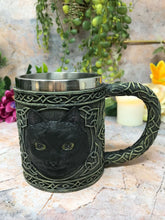 Load image into Gallery viewer, Lucky Black Cat Tankard Gothic Decor Wiccan Pagan Cats Collection Ornament-OsirisTradingUK