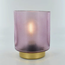 Laden Sie das Bild in den Galerie-Viewer, Pink LED Moroccan Style Glass Battery Powered Lantern Home Decor Lighting-OsirisTradingUK