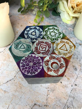 Load image into Gallery viewer, Soapstone Multicoloured Chakra Box Secret Altar Decoration Home Ornament-OsirisTradingUK