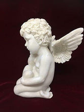 Charger l'image dans la galerie, Cherub Holding Heart Graveside Sculpture Memorial Grave Peaceful Angel-Everything Else:Memorials & Funerals:Grave Ornaments & Memorials-OsirisTradingUK