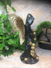 Laden Sie das Bild in den Galerie-Viewer, Dark Gothic Fallen Angel of Death Sculpture Occult Grim Reaper Figure 26 cm-OsirisTradingUK