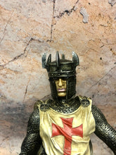 Charger l'image dans la galerie, Templar Knight with Dragon Figurine Crusader Statue Ornament Fantasy Sculpture-OsirisTradingUK
