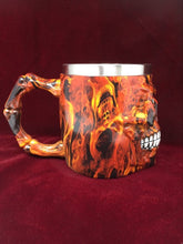 Load image into Gallery viewer, Fire Skull Tankard Sculpture Figurine Gothic Horror Ornament Figure Decoration-OsirisTradingUK
