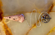 Load image into Gallery viewer, Rhodonite Tree of Life Emotional Healer Powerful Pendulum Crystal Reiki Healing Chakra Fortune Telling Dowser-OsirisTradingUK