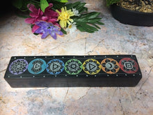 Load image into Gallery viewer, Soapstone Multicoloured Chakra Incense Box Secret Altar Decoration Home Ornament