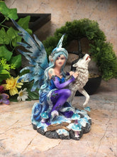 Load image into Gallery viewer, Winter Fairy with Howling Wolf Display Figurine Statue Ornament-OsirisTradingUK