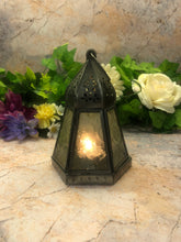 Laden Sie das Bild in den Galerie-Viewer, Moroccan Style Lanterns Silver Antique LED Tea Light Candle Holder-OsirisTradingUK