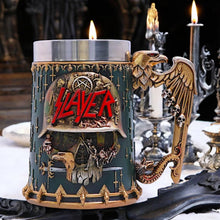 Charger l&#39;image dans la galerie, Official Slayer Skull Tankard | Eagle Helmet Logo Mug | Heavy Metal Collectible 16.5cm
