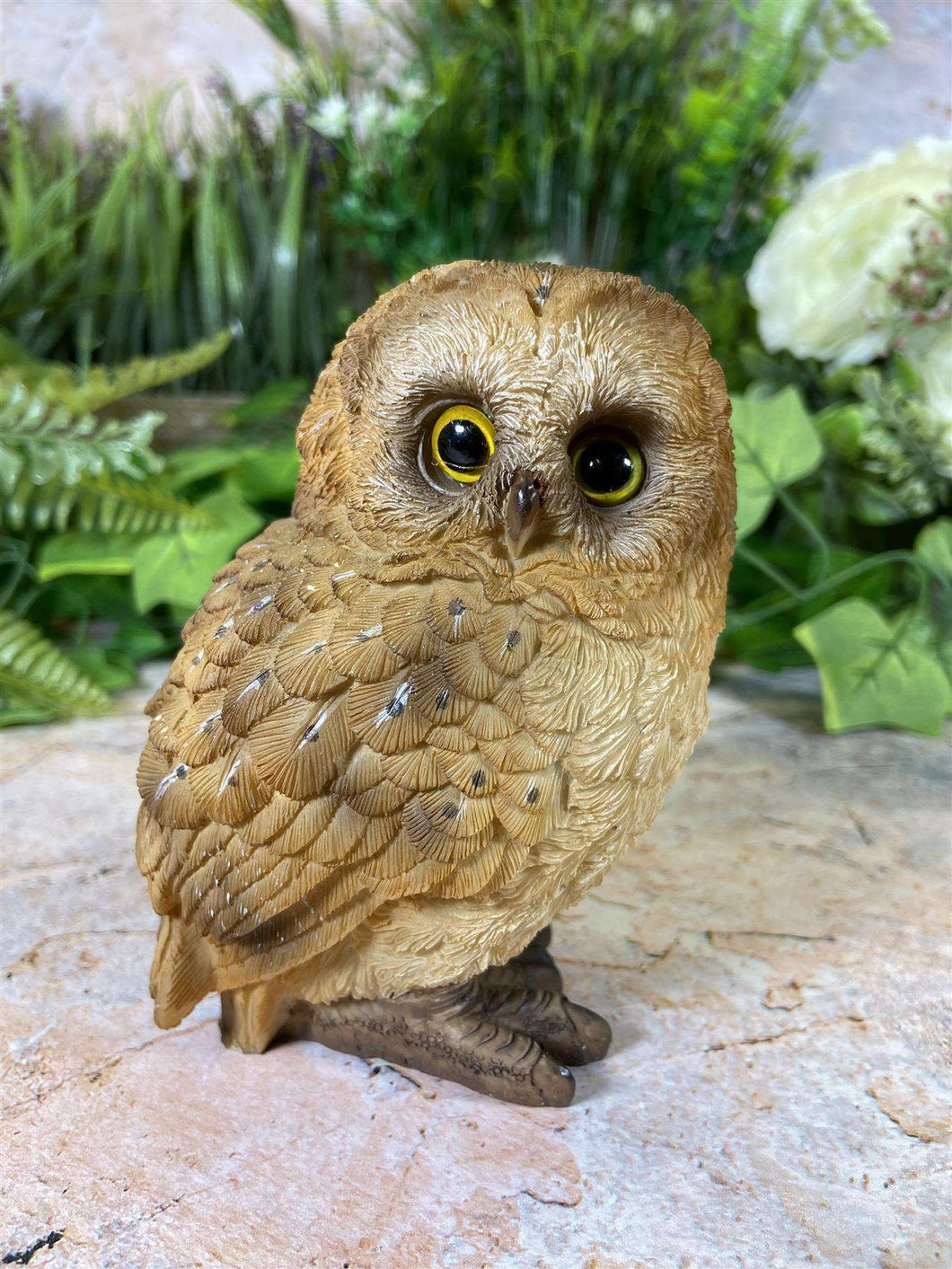 Adorable Baby Owl Resin Garden Ornament Lawn Decoration Patio Decor-OsirisTradingUK
