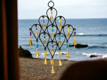 Load image into Gallery viewer, Melodic Harmony Wind Chime, Elegant Windchime Garden Decor, Cascading Heart Design, Soothing Sound, Outdoor Patio Ornament, Artisan Crafted-OsirisTradingUK
