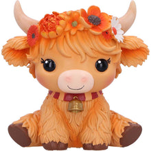 Load image into Gallery viewer, Moo Crew Marigold Flower Cow Statue Farmhouse Figurine Cute Collectable

