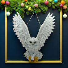 Load image into Gallery viewer, Majestic Hanging Owl Figurine with Letter Wildlife Bird Ornament Sculpture Decor
