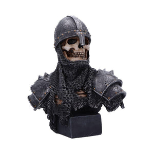 Gothic Skeleton Knight Bust  Medieval Statue Decor Skull Figurine Fantasy Ornament