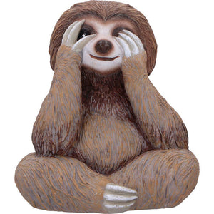 Three Wise Sloths Figurines See No, Hear No, Speak No Evil Nature Statues Decor
