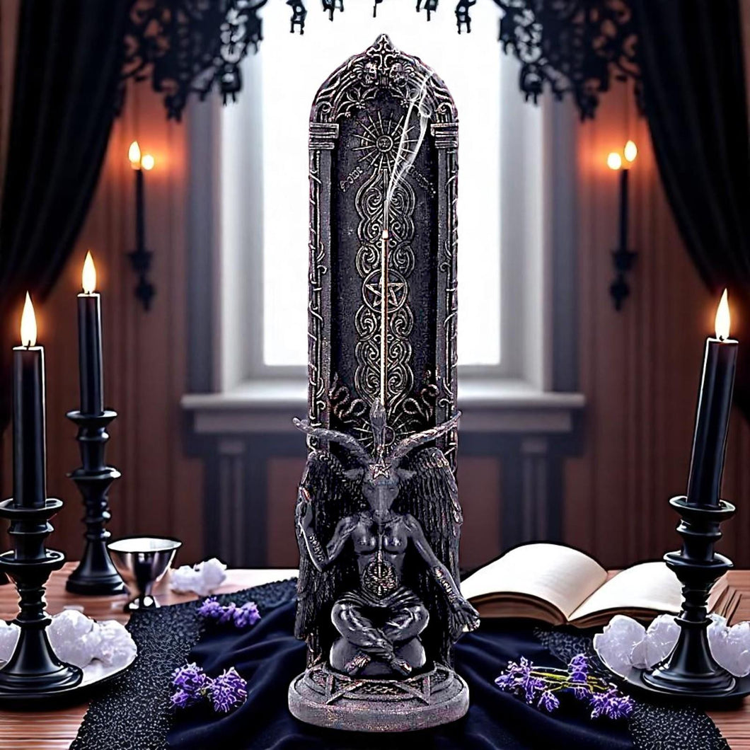 Occult Baphomet Essence Stick Burner Black Magic Witchcraft Figurine Gothic Altar