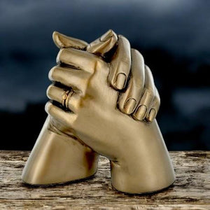 Prezents.com Marriage Hands Sculpture Cold Cast Bronze Anniversary Engagement Wedding Gift Decor