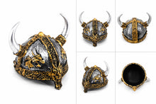 Laden Sie das Bild in den Galerie-Viewer, Norse Dragon Viking Helmet  Medieval Warrior Armour Display Ornament Gift
