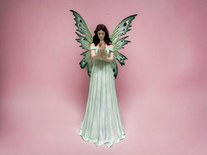 Elegant Fairy Holding Baby Statue - Large Handcrafted Sculpture for Indoor Fantasy Decor, Whimsical Home Decoration, Guardian Fairy Ornament-OsirisTradingUK