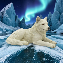 Load image into Gallery viewer, White Wolf Statue Arctic Figurine Wildlife Ornament Animal Collectible Decor
