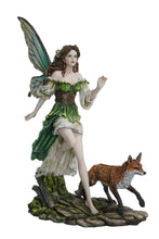Load image into Gallery viewer, Fantasy Fairy Figurine with Fox Woodland Resin Statue Mythical Ornament 40.5cm
