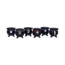 Load image into Gallery viewer, Positive Energy Cauldrons Set of 6 Mini Wiccan Altar Pagan Witchcraft Ornaments
