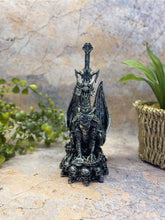 Charger l&#39;image dans la galerie, Celtic Dragon Resting on Skulls Letter Opener Gothic Decor-OsirisTradingUK
