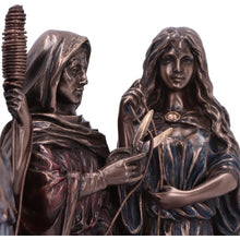 Charger l&#39;image dans la galerie, The Three Fates of Destiny Bronze Figurine 19cm – Mythological Resin Ornament
