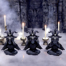 Load image into Gallery viewer, Three Wise Baphomet Set Occult Decor Gothic Horror Home Ornament Fantasy Figurine&#39;s
