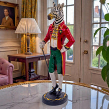 Load image into Gallery viewer, Dapper Gentry Zebra Figure Elegant  Animal Statue Gentleman Ornament Art
