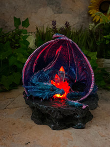 Colour-Changing LED Dragon Figurine | Mystical Resin Dragon | Fantasy Home Decor | Illuminated Magical Creature | Boxed Gift Idea