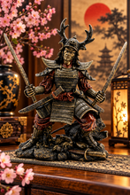 Load image into Gallery viewer, Japanese Samurai Figurine Antique Bronze Effect Warrior Statue Home Decor 18.5cm
