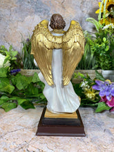 Load image into Gallery viewer, Archangel Raphael Resin Statue, Healing Angel Figurine, Patron Saint Sculpture, Spiritual Guardian Decor, Christian Art
