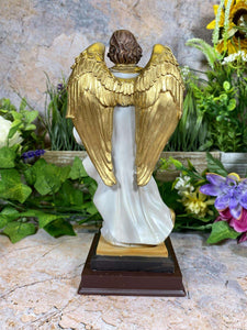 Archangel Raphael Resin Statue, Healing Angel Figurine, Patron Saint Sculpture, Spiritual Guardian Decor, Christian Art