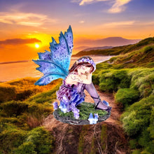 Load image into Gallery viewer, Blue Fairy Figurine - Gothic Ornament by Nemesis Now 10cm - Resin Collectible
