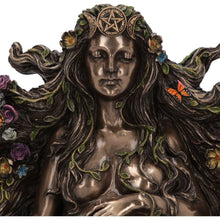 Laden Sie das Bild in den Galerie-Viewer, Gaea Mother Earth Goddess Bronze Figurine Pagan Wiccan Nature Spirit Statue
