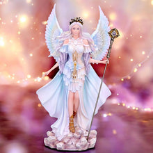 Load image into Gallery viewer, Spiritual Angel Figurine Elegant Celestial Ornament with Staff Enchanted Statue Decor
