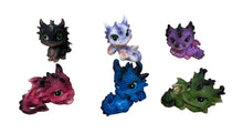 Load image into Gallery viewer, Cute Dragon Figurine Set of 6 Colourful Mini Dragons Fantasy Mythical Creatures
