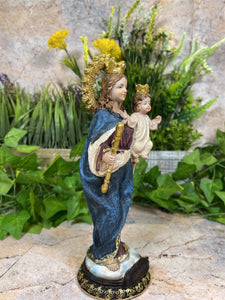 Our Lady of Mount Carmel Virgin Mary Sculpture Statue Religious Ornament 13 cm-OsirisTradingUK