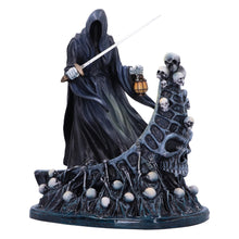 Load image into Gallery viewer, Gothic Ferryman Grim Reaper Figurine | Dark Fantasy Skeleton Boat Ornament | Horror Decor
