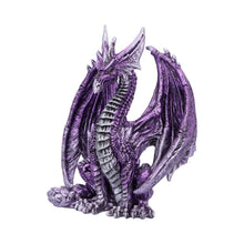 Laden Sie das Bild in den Galerie-Viewer, Fantasy Dragon Figurine - Gothic Collectible Purple Resin Statue Ornament 18cm
