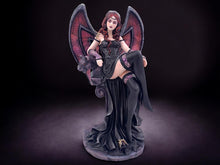 Load image into Gallery viewer, Enchanting Gothic Fairy and Gargoyle Companion Statue - Handcrafted Dark Fantasy Resin Sculpture - Mystical Home Decor

