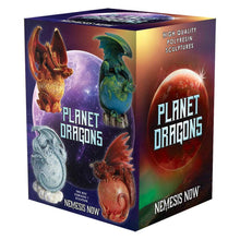 Load image into Gallery viewer, Gothic Fiery Crimson Mars Dragon Fantasy Statue Martian globe Mythical Decor
