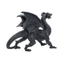 Laden Sie das Bild in den Galerie-Viewer, Dragon Watcher Obsidian Statue Dark Fantasy Decor Gothic Collectible Figurine Art
