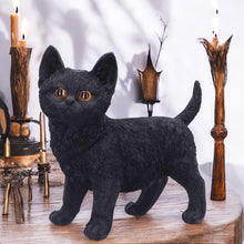 Charger l&#39;image dans la galerie, Charmed Companion Black Cat Figurine – 20cm Enchanting Animal Decor
