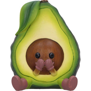 Quirky Three Wise Avocado Figurines Hear No See No Speak No Evil Novelty Decor