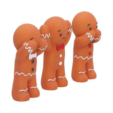 Load image into Gallery viewer, Gingerbread Three Wise Statues 9cm See Hear Speak No Evil Xmas Table Decorations

