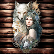 Load image into Gallery viewer, Enchanting Wolf Guardian Metal Wall Sign - Majestic Fantasy Art Decor, Mystical Nature-Inspired Home Accent-OsirisTradingUK
