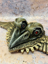 Load image into Gallery viewer, Gothic Raven Skull with Wings Wall Plaque - Handcrafted Resin Decor with Metal Hanger, Dark Fantasy Gothic Home Decor-OsirisTradingUK

