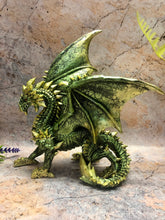 Load image into Gallery viewer, Fierce Green Dragon Statue Gothic Dragons Collection Fantasy Sculpture Hand Made from Quality Designer Resin-OsirisTradingUK
