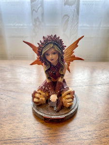 Leo Zodiac Enchantress Fairy Figurine - Resin Sculpture of Celestial Maiden, Astrological Handcrafted Decor, 9.5 cm - Perfect Gift for Leo-OsirisTradingUK